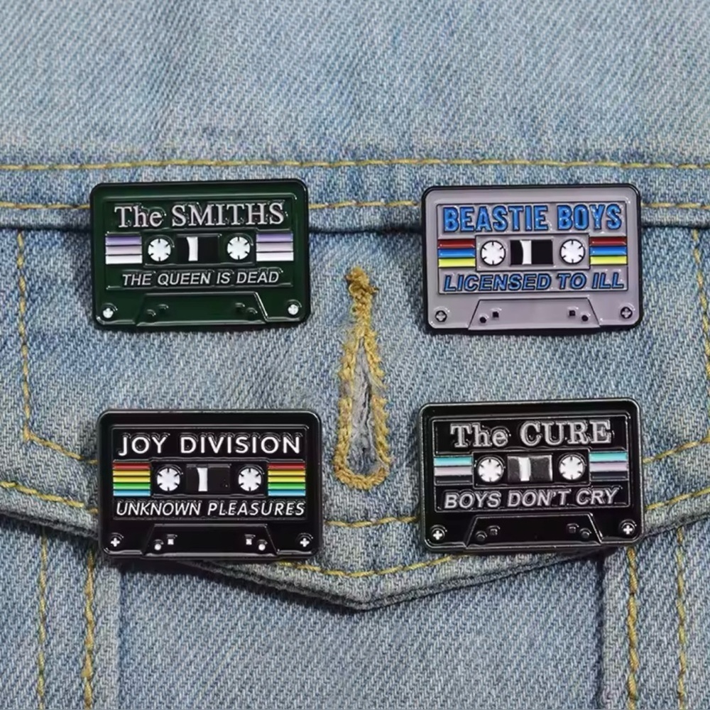 The Cure 80s Music Tape Enamel Pin - Retro Punk Rock Brooch for Rocker Style - Picture 6 of 6